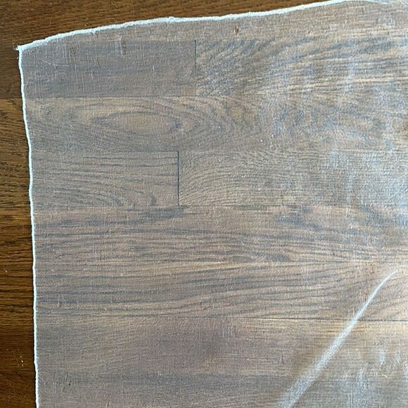 Vintage creamy white large semi sheer chiffon polyester scarf - Picture 2 of 9